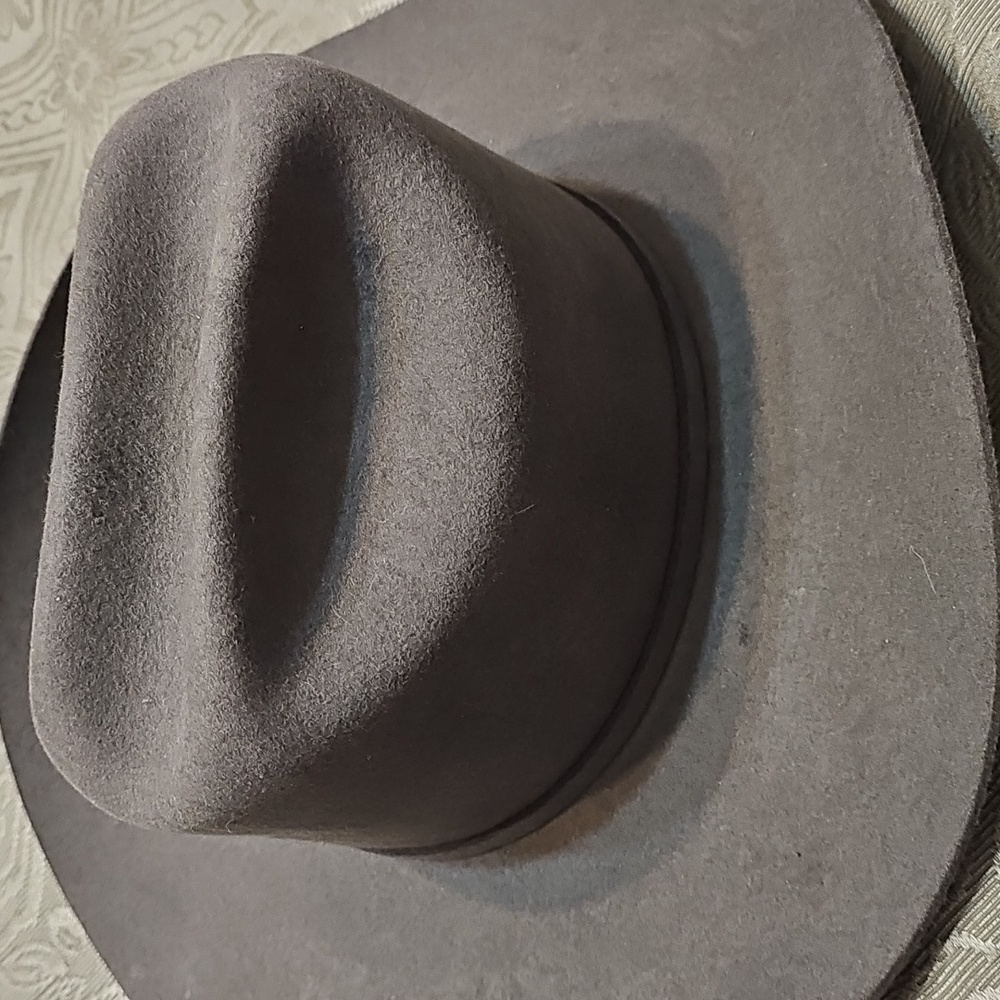 Resistol New Self Conforming 100% Wool Size 81/2 Gray Cowboy Hat - Picture 13 of 13